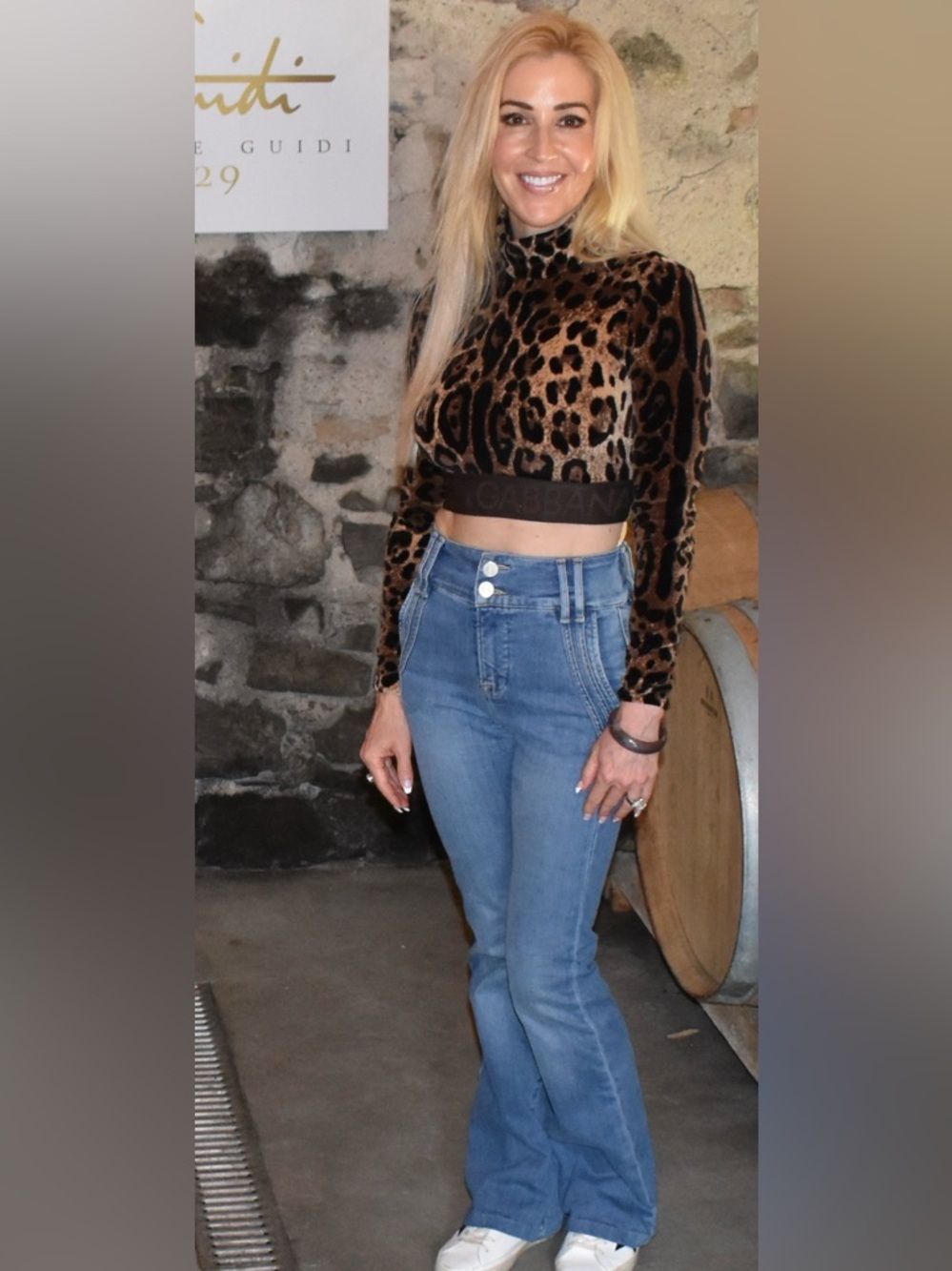 Dolce & Gabbana Leopard Velvet Crop Top in Brown and Black